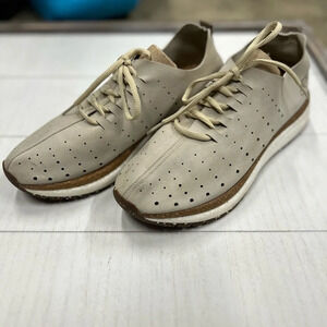 OTBT Alstead women's 11 sneakers Dove Grey Perforated Tennis Shoes‎ EUC Flexcork